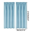 thumbnail image 4 of Xuniizn Blackout Curtains for Bedroom Thermal Insulated - 100%Polyester Black Out Curtains 2 Panels Set Room Darkening Window Curtains for Living Room, Light Blue, 4 of 4