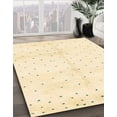 thumbnail image 2 of Ahgly Company Tapis Rond Intérieur Abstrait Marron Or Uni, 3 Pieds Rond, 2 of 6