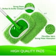 thumbnail image 2 of Viral Reusable Washable Flat Mop Pads - Ultra-Absorbent Microfiber Replacement Covers, Durable Non-Scratch Cleaning Pads for Home Floor, Tile & Hardwood Cleaning, 10*4.5in, Light Green, 2 of 7