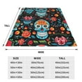thumbnail image 6 of LNWH Skull of Death Pattern Throw Blanket, Flannel Sofa Blankets for All Seasons, 60"x50", 6 of 8