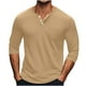 thumbnail image 2 of pstuiky Camisas de manga larga de invierno para hombre, Camisa transpirable de manga larga y cuello redondo de color sólido para hombre camisetas de hombre s, 2 of 6