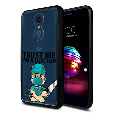 FINCIBO Slim TPU Bumper + Clear Hard Back Cover for LG K10/ K10+ Plus K30, Trust the Young (Best Hard Rock Bands Ever)