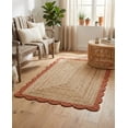 thumbnail image 3 of Sivi 3 x 5 Feet Handmade Scallop Braided Jute Rug - Natural Jute Area Rug, 3 of 15