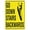 Warning Sign 1, variant on Go Slow Children Sign - 8"x12" Security Safety Metal Sign, Vintage Caution Decor for Business Office Home Street Road Residential Area