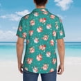 thumbnail image 4 of Fuzoiu Funny Christmas Deer Print Hawaiian Shirt for Men, Summer Beach Casual Short Sleeve Button Down Shirts, Men’s Beach Summer Shirts with Pocket,X-Large, 4 of 7