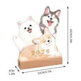 thumbnail image 5 of 2026 3D Cat Theme Desktop Calendar, Wooden Base Standing Calendar, Cute Cartoon Home Decor, Desk Ornament for Cat Lovers, Office Desk Organizer, Animal Themed Decor, for Desk Shelf, 5 of 9