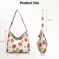 thumbnail image 4 of Canvas Tote Bag for Women Canvas Book Tote Bag Strawberry 4 Reusable Bags for Book Bible, 4 of 5