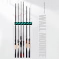 thumbnail image 3 of CSChome Vertical Fishing Pole Rack Fishing Rod Holder Quick Buckle 6 Compartments Punch-free Colorful Support Rack Prevent Falling Wall-Mounted Vertical Fishing, 3 of 7