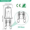 thumbnail image 2 of Hweilai 12 pieces G9 Halogen bulb 2 pin base JC type, 2 of 5