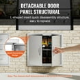 thumbnail image 4 of VEVOR Puerta de acceso para barbacoa, puerta de cocina doble para exteriores de 26.0 x 24.0 in, puerta de montaje empotrado de acero inoxidable, puerta vertical de pared con asas, 4 of 9