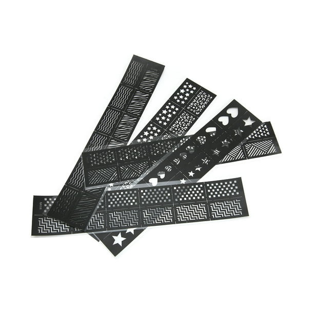 Nail Art Stencils Plates, Nail Art Stamping Plates Diseños Especiales De Papel Seguro Para Salón De Uñas ANGGREK No
