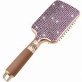 thumbnail image 1 of wonima11 Fashion Sparkle Glass Purple Crystal Paddle Brush,Exclusive Blingbling Hair Brush,Massage Air Cushion Rhinestone Hair Comb For Women, 1 of 1