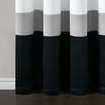 thumbnail image 5 of Lush Decor Alexander Color Block Light Filtering Grommet Solid Pattern Window Curtain Panels Black/Gray 52X84 Set, 5 of 6