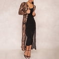 thumbnail image 4 of Evening Party Women Sexy Sequin Perspective Long Sleeve Maxi&nbsp;Coat Gown Cardigan, 4 of 7