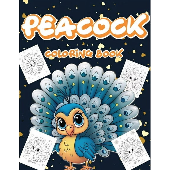 PEACOCK Coloring Book, (Paperback)