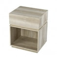 thumbnail image 2 of 24" Brown Manufactured Wood Rectangular End Table With Drawer With Shelf, 2 of 3