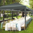 thumbnail image 6 of SANOPY 10 x 30 FT Pop Up Canopy, Large Commercial Wedding Canopy, Height Adjustable Waterproof Beach Canopy, Outdoor Instant Party Tent with 8 Removable Sidewalls, 4 Sandbags, Carrying Bag, Gray, 6 of 14