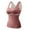 Red, variant on Woman's Plus Size Tank Tops Solid Color Derong Warm Vest With Chest Cushion Sleeveless Skinny Fit Sexy Top Built in Bra Tank Tops for Women