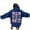 Blue, variant on Womens Oversized Hoodies Bow Print Long Sleeve Casual Graphic Preppy Winter Y2k Clothes