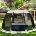 thumbnail image 6 of Alvantor Screen House Tent Instant Room Shelter Gazebos for Patios Outdoor Canopy 10'x10' Gray, 6 of 10