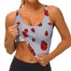 thumbnail image 3 of Fotbe Ladybug Sujetador Deportivo Largo sin Aros para Mujer con Almohadillas y Soporte Medio, Transpirable y Absorbente, Camiseta Tipo Chaleco o Tank Top-X-Large, 3 of 8