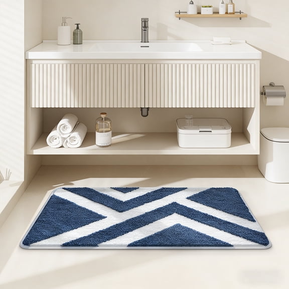 40x60cm Emdiqzs Non Slip Washable Geometric Pattern Bath Mat Super Absorbent Bathroom Rug