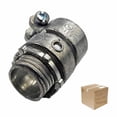 thumbnail image 1 of 20 Pzs Conector Recto Para Tubo Flexible De 1/2 Pulgadas gris 1/2 pulgadas, 1 of 4