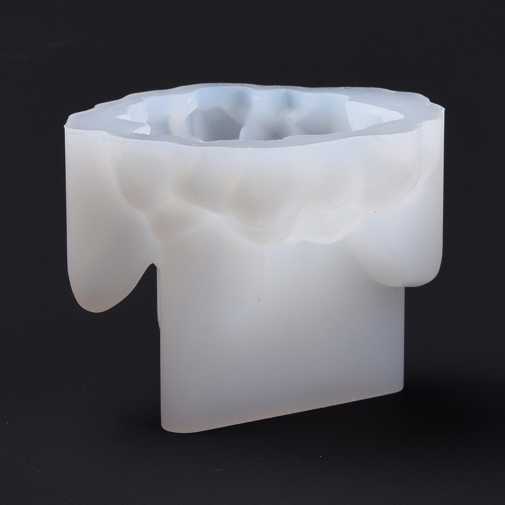 5pcs Cluster Silicone Molds Resin Casting Molds For UV Resin Epoxy Resin Jewelry Making White 53x68x56mm Inner Diameter: 51x48mm