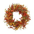thumbnail image 3 of Artificial Fall Wreath Harvest Wreath Autumn Wreath Fall Berries Wreath for Indoor Outdoor Wedding Party Celebration Decoration 45cm, 3 of 10