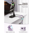 thumbnail image 2 of JOYROOM 6 Pack Magnetic Cable Clips Cord Holder, Under Desk Cable Management Organizer, Purple, 2 of 7