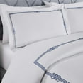 thumbnail image 4 of Superior Moonlawn Embroidered Cotton Duvet Cover Set, Full/Queen, White/Navy Blue, 4 of 11