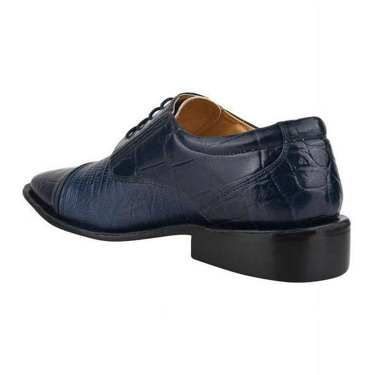 LIBERTYZENO Mens Oxford Formal Dress Shoes For Adult Male, Navy -  Walmart.com