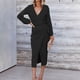 thumbnail image 2 of Vestidos Para Mujer Vestidos de Otoño de Moda Casuales Glúteos Cuello en V Sólido Vendaje Largo Leeve Vestido Odeerbi  ODB131479, 2 of 9