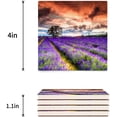 thumbnail image 3 of FMSHPON Lavender Field Landscape Set of 8 Coaster for Drinks, Absorbent Ceramic Stone Coasters Cup Mat with Cork Base for Home Kitchen Room Coffee Table Bar Decor, 3 of 4