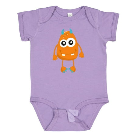 

Inktastic Cute Monster Orange Monster Funny Monster Horns Gift Baby Boy or Baby Girl Bodysuit