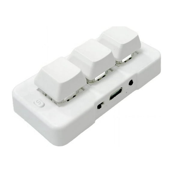 MK321BT 3-Key Mini Customized Mechanical Keyboard Blue Switch USB BT Dual-Mode Connectio ma322