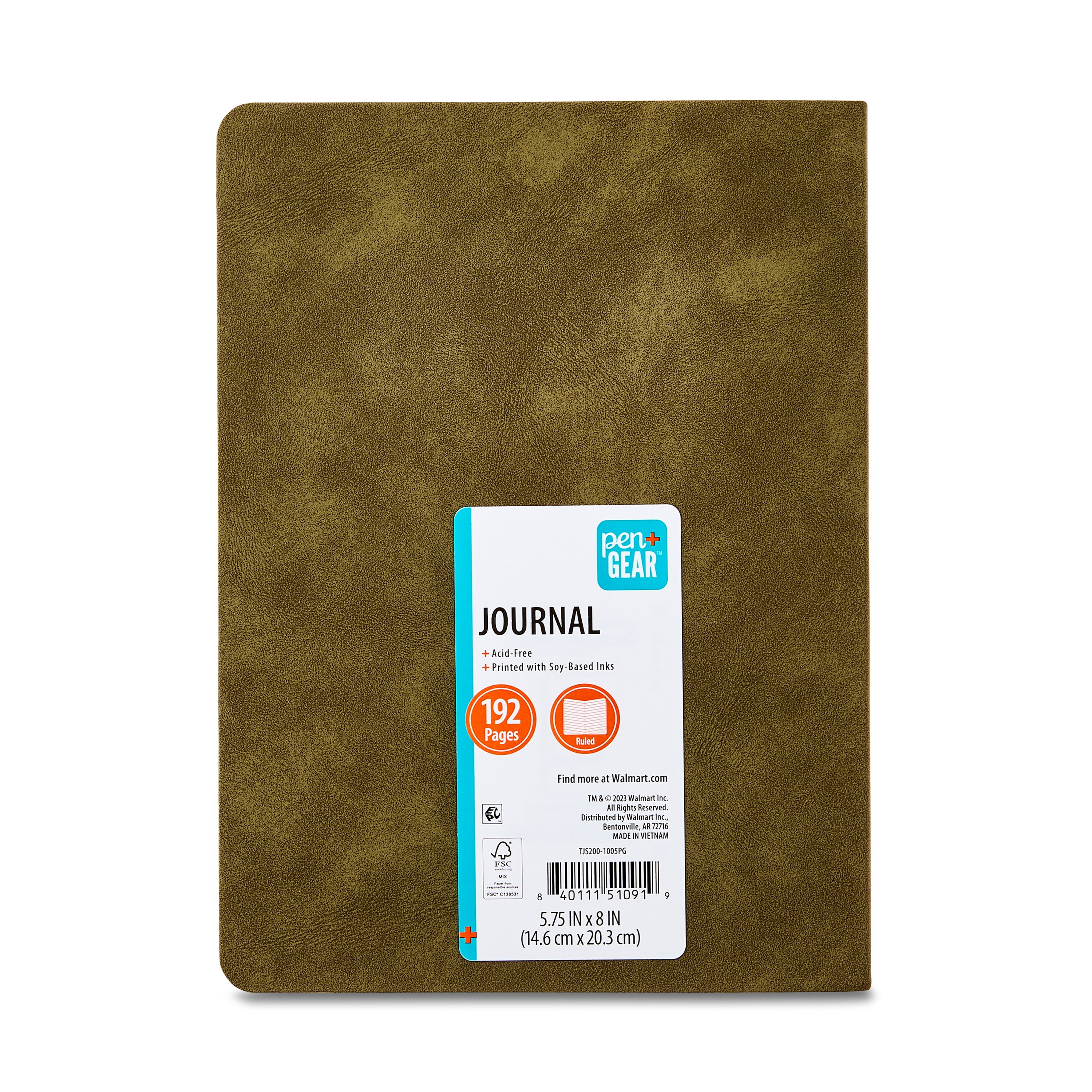 PEN+GEAR - Brandclub - Pen + Gear Flex Suede Journal in Olive