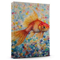 Goldfish Pearlscale Canvas Wall Art Animal Decor, Goldfish Pearlscale Canvas Prints Wild Animal Artwork for Living Room Bedroom Office 190HD436