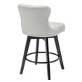thumbnail image 4 of BARNUT Counter Stools,26" 360 Free Swivel Barstools with Nail Head and Back, Bar Stools with Solid Wood Legs for Kitchen Island and Bar,Set of 2,Performance Fabric in Beige Gray, 4 of 5