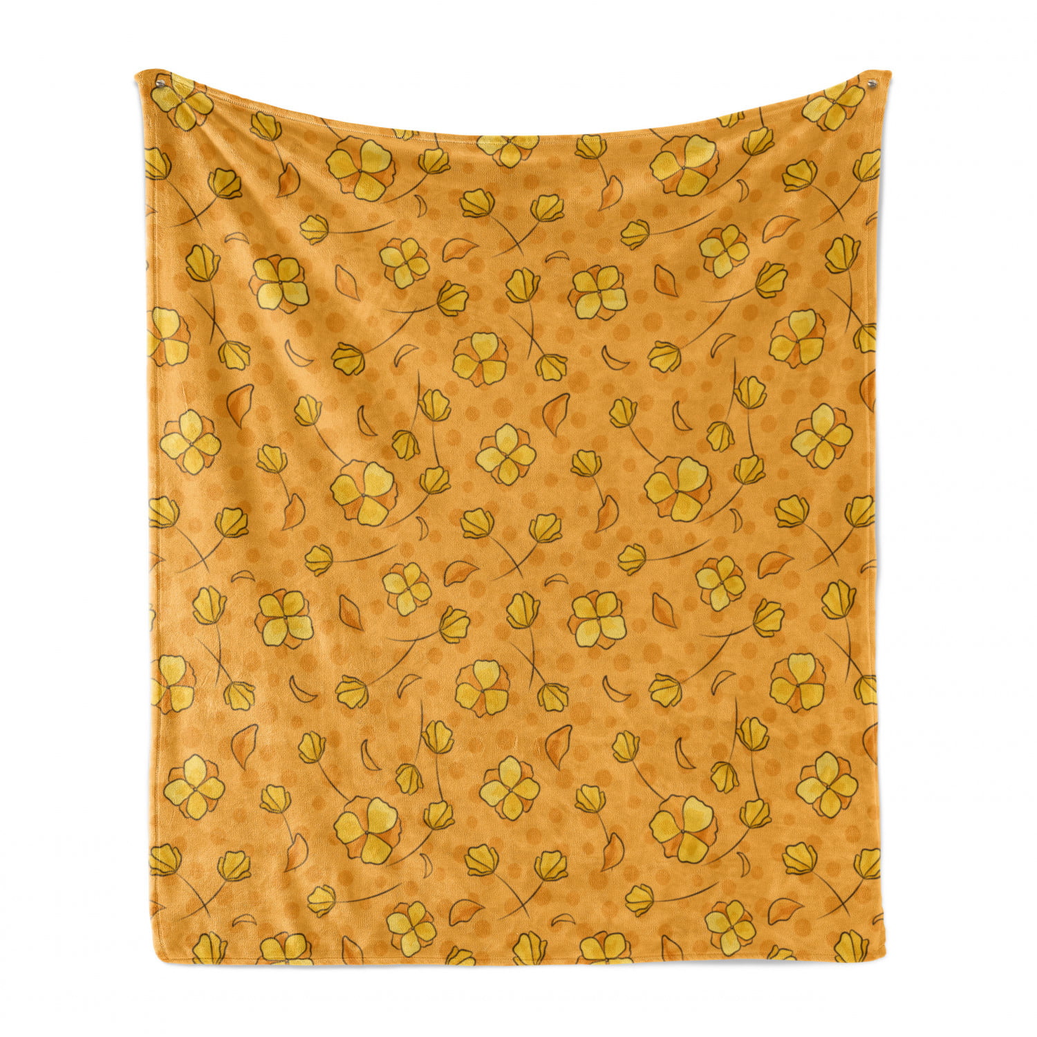 Retro Daisy Pattern with Polka Dot Background Abstract Design Cozy Plush for Indoor and Outdoor Use Brown Pale Seafoam Umber 60 x 80 Ambesonne Brown and Blue Soft Flannel Fleece Throw Blanket 