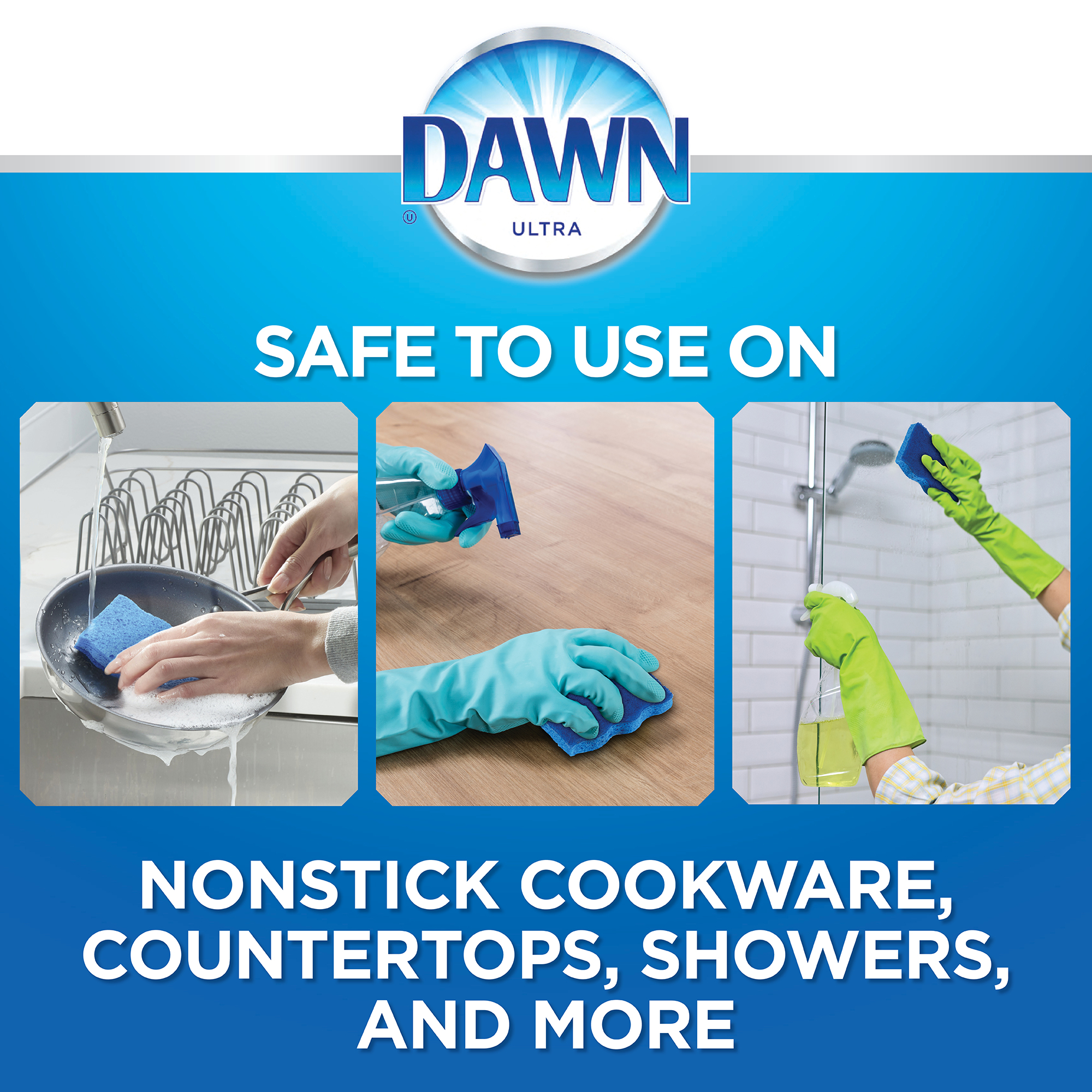 Dawn Non-Scratch Dish Sponges, Blue, 9 Count photo 6