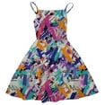 thumbnail image 2 of Flowy Dresses For Girls Tween 8-9 Years Enlifety Girls Summer Casual Dress Tiered Dresses Spaghetti Straps Twirl Swing Size 6 14T Multicolour, 2 of 4