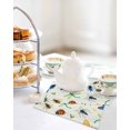 thumbnail image 4 of Spring Butterfly Dragonfly Kitchen Dish Towels for Drying Dishes Set of 4, Beige Botanical Floral Rustic Waffle Weave Microfiber Hand Tea Bathroom Towels Quick Dry & Absorbent Towel 12x12, 4 of 7