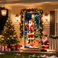 thumbnail image 1 of Decoraciones navideñas de NYlon, puerta fluorescente navideña, cubierta de puerta, fondo, adornos navideños, decoraciones navideñas para exteriores, decoraciones navideñas, decoración navideña, 1 of 6