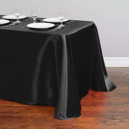 

Hotel Banquet Wedding Scene Solid Color Rectangular Smooth Satin Table Cloth Satin Table Cloth Thanksgiving Color Tablecloth