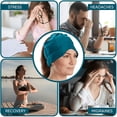 thumbnail image 3 of Aculief Headache and Migraine Relief Hat - Cold Packs, Relaxation  - Teal, 3 of 7