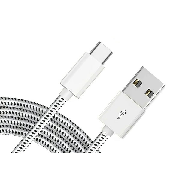 Type-C 6ft USB Cable for Galaxy S21 FE 5G - Charger Cord Power Wire USB-C Long Braided Compatible With Samsung Galaxy S21 FE 5G