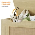 thumbnail image 5 of Kselythan Storage Chest,Toy Box,Rattan Toy Chest for Boys Girls,30" Kids Wood Large Toy Box,Storage Bench with Safety Hinge,Toy Chest Organizer Storage Trunk for Entryway,Living Room,Bedroom,Playroom, 5 of 9