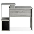 thumbnail image 4 of Furinno 12095BK/BR Econ Multipurpose Home Office Computer Writing Desk with Bin, Black/Brown, 4 of 5