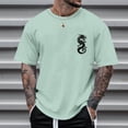 thumbnail image 1 of jovati Chemises pour Hommes Mode Été Décontractée T-shirt Imprimé Col Rond, 1 of 1